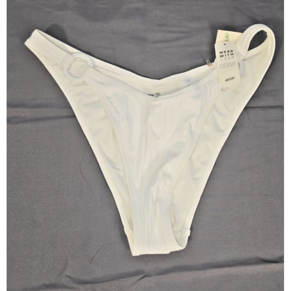 Aerie Swim Bathing Suit Bottom White Size Large L New with Tags
